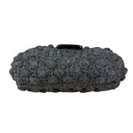 Fendi Grey Wool Crochet FF Baguette Shoulder Bag