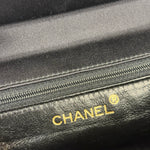 Chanel Vintage Black Mini Satin Flap Braided Shoulder Bag