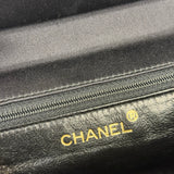 Chanel Vintage Black Mini Satin Flap Braided Shoulder Bag