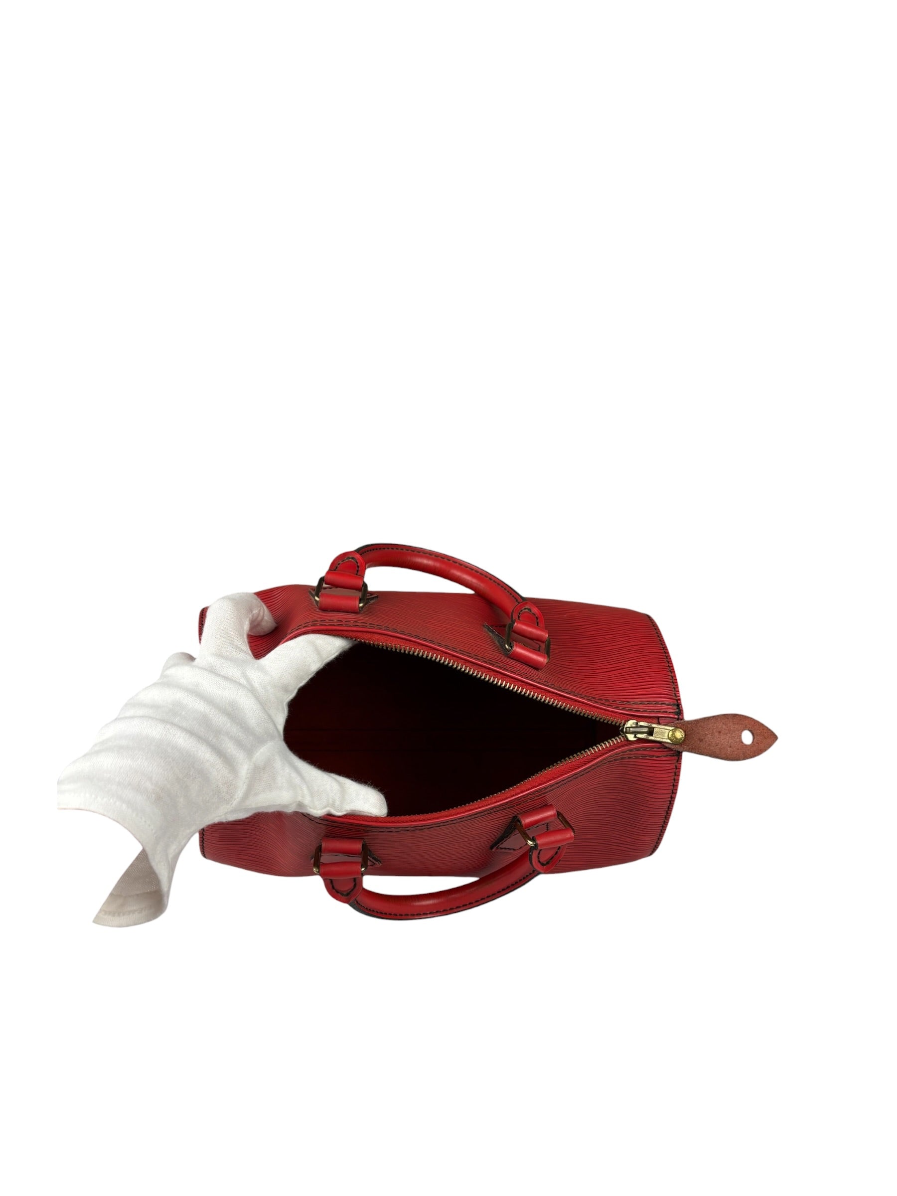 Louis Vuitton Castillian Red Epi Leather Speedy Mini Handbag