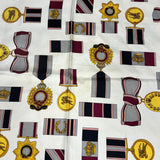 Burberry Pink Medals Vintage Silk Scarf