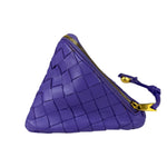 Bottega Veneta Purple Leather Nano Pyramid Pouch