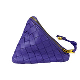 Bottega Veneta Purple Leather Nano Pyramid Pouch