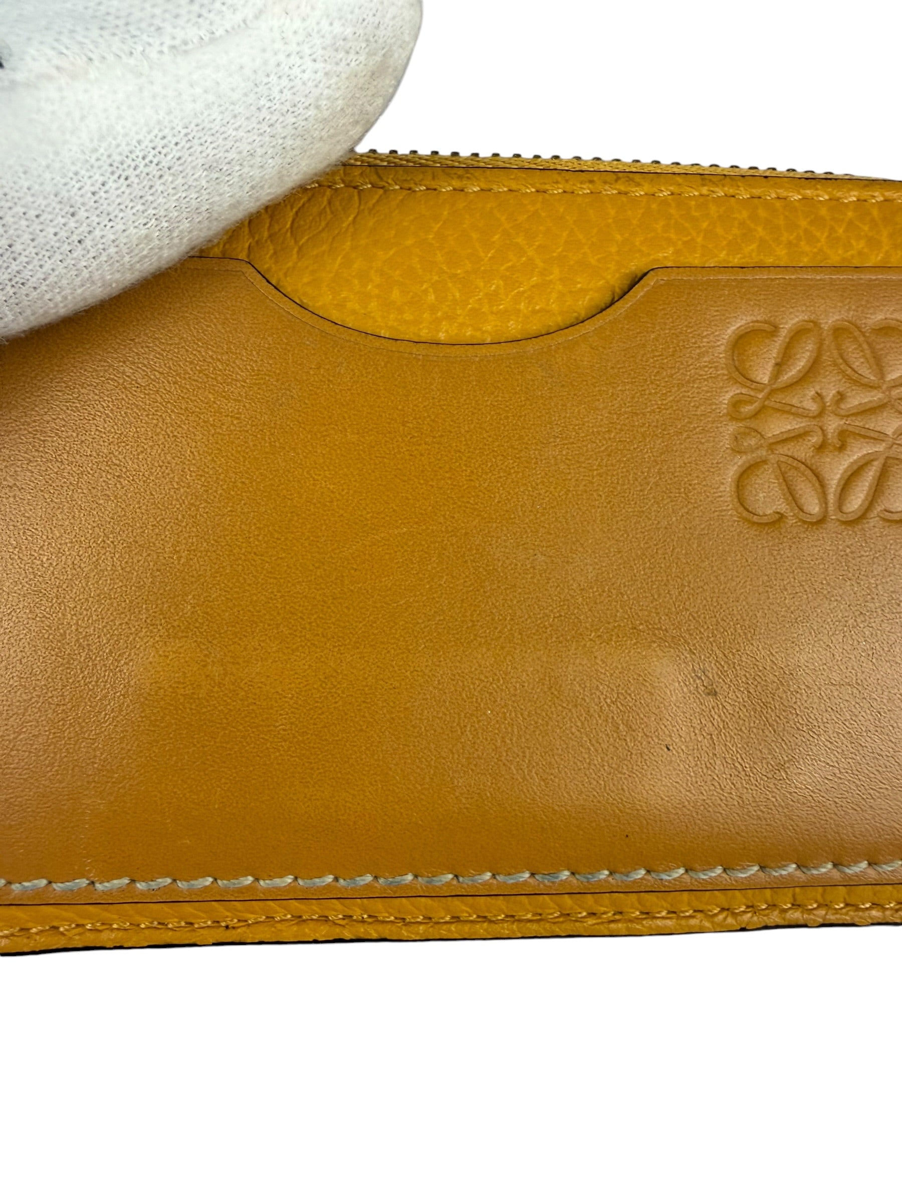 Loewe Honey Yellow/Sunflower Leather Bicolor Card Holder