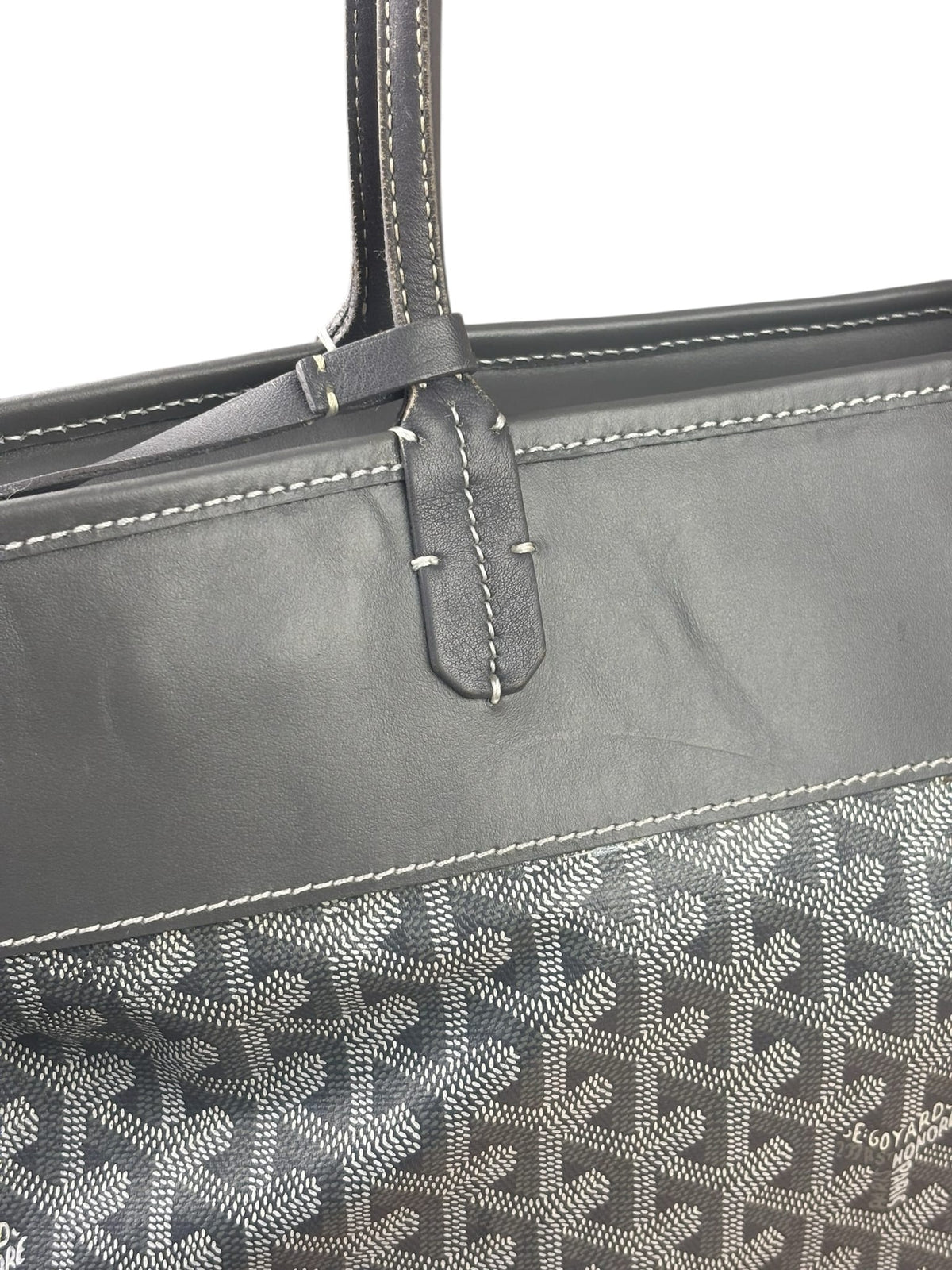 Goyard Grey Leather Bellechasse Medium Tote