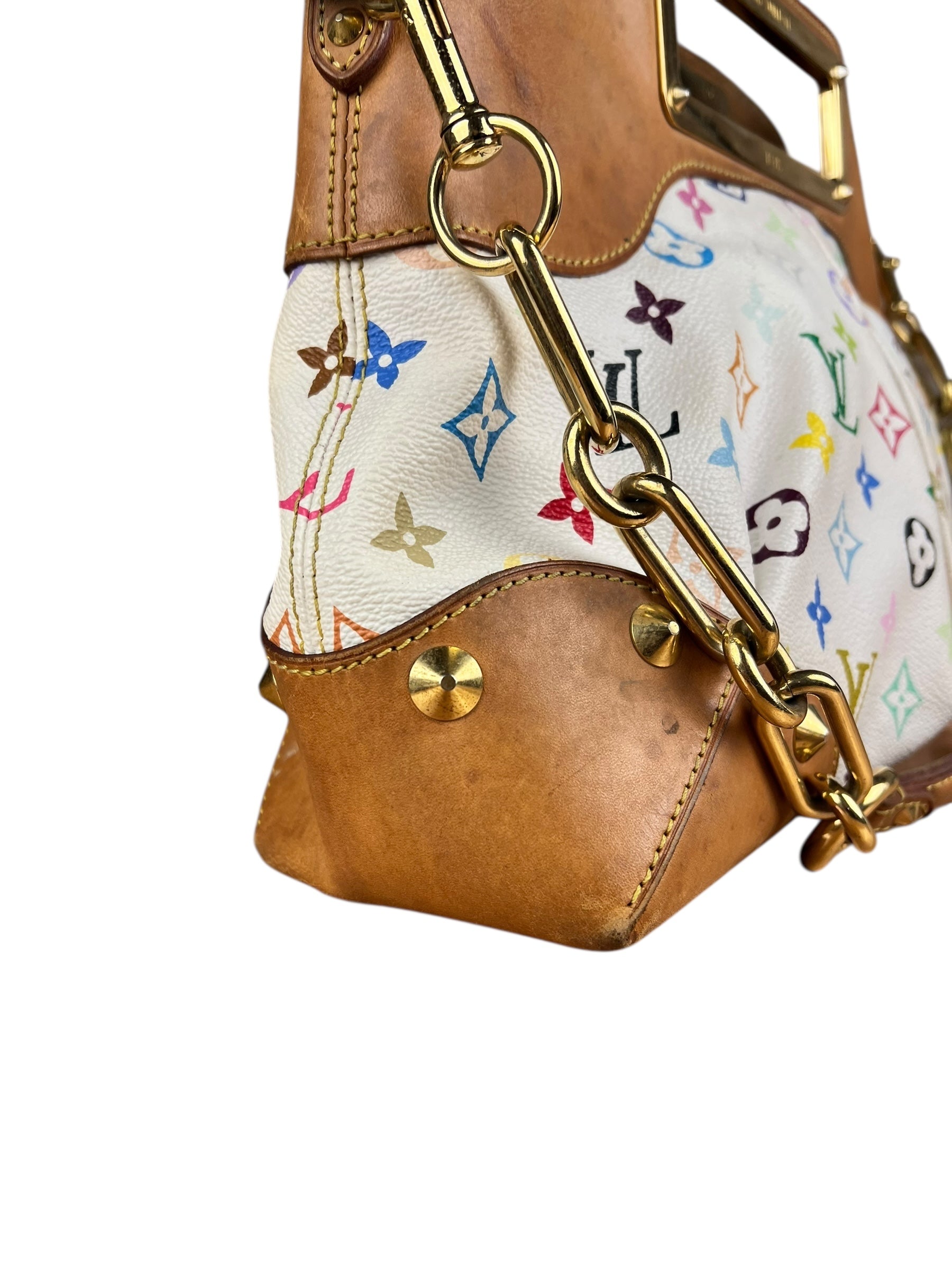 Louis Vuitton White Murakami Judy MM 2Way