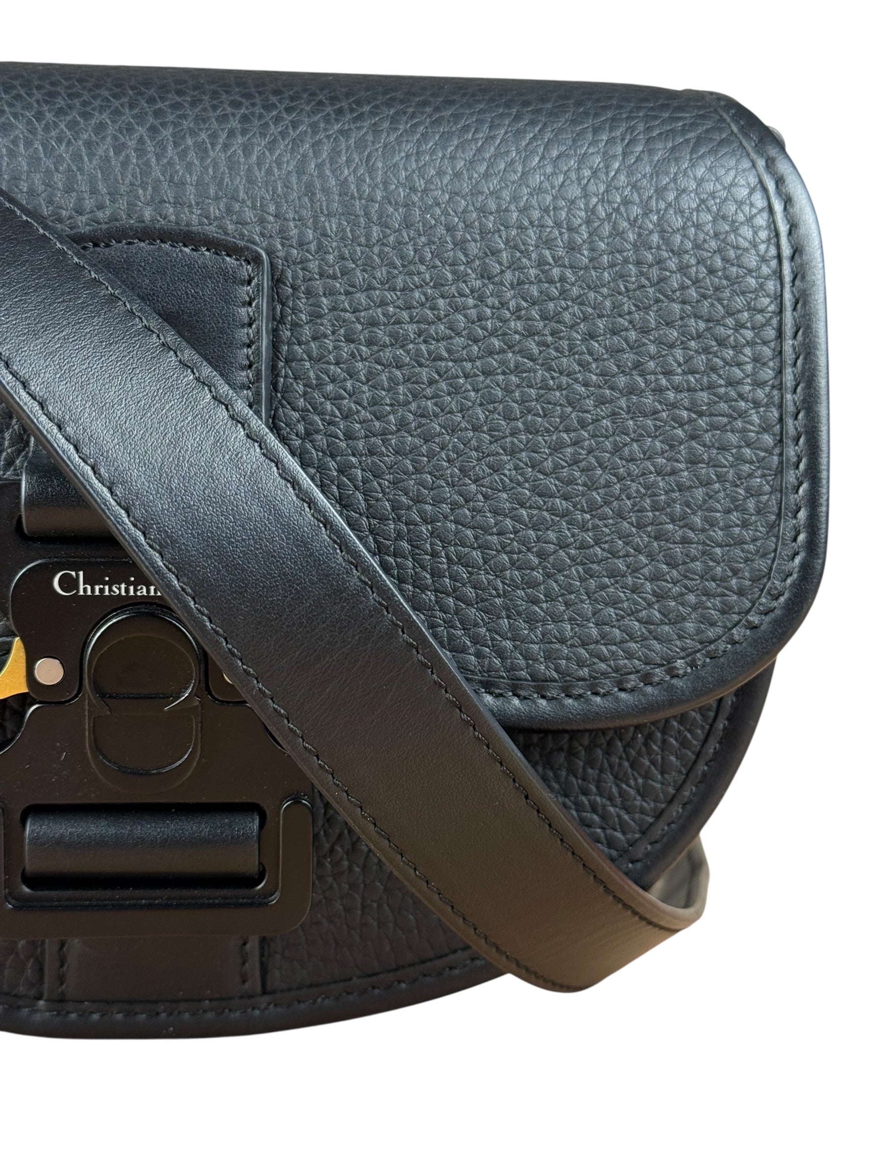 Christian Dior Black Leather Gallup Mini Shoulder Bag