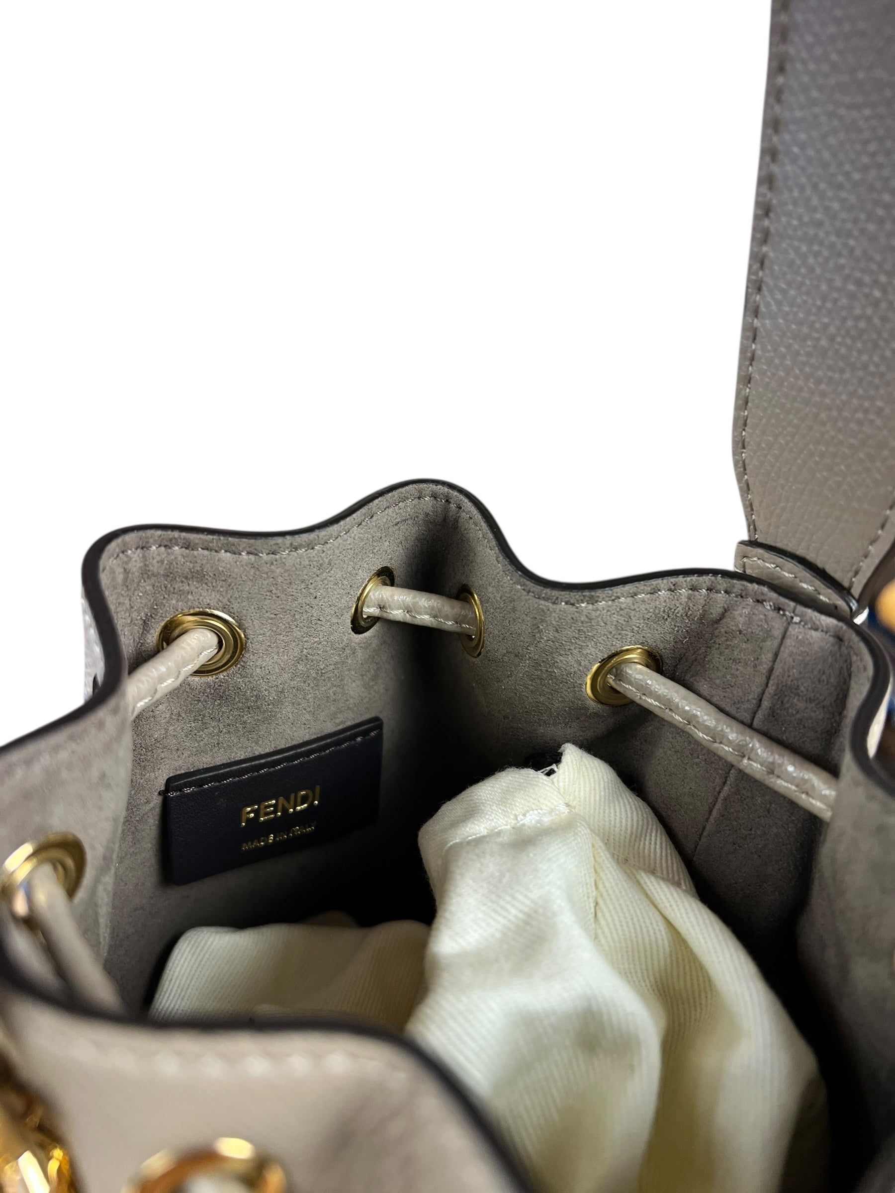 Fendi Mon Tresor Leather Bucket Bag