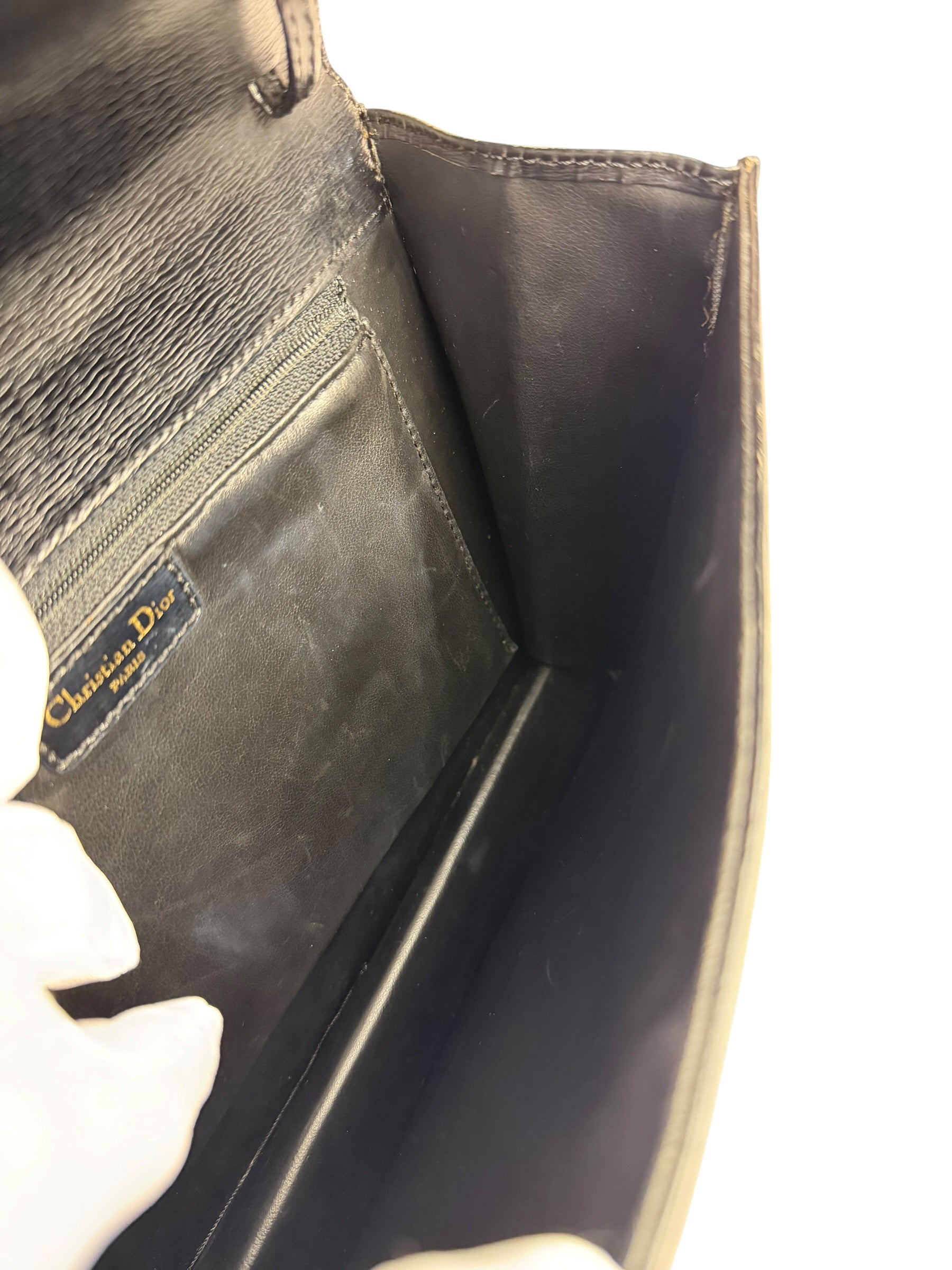Christian Dior Black Leather Flap Bag Replacement Chain
