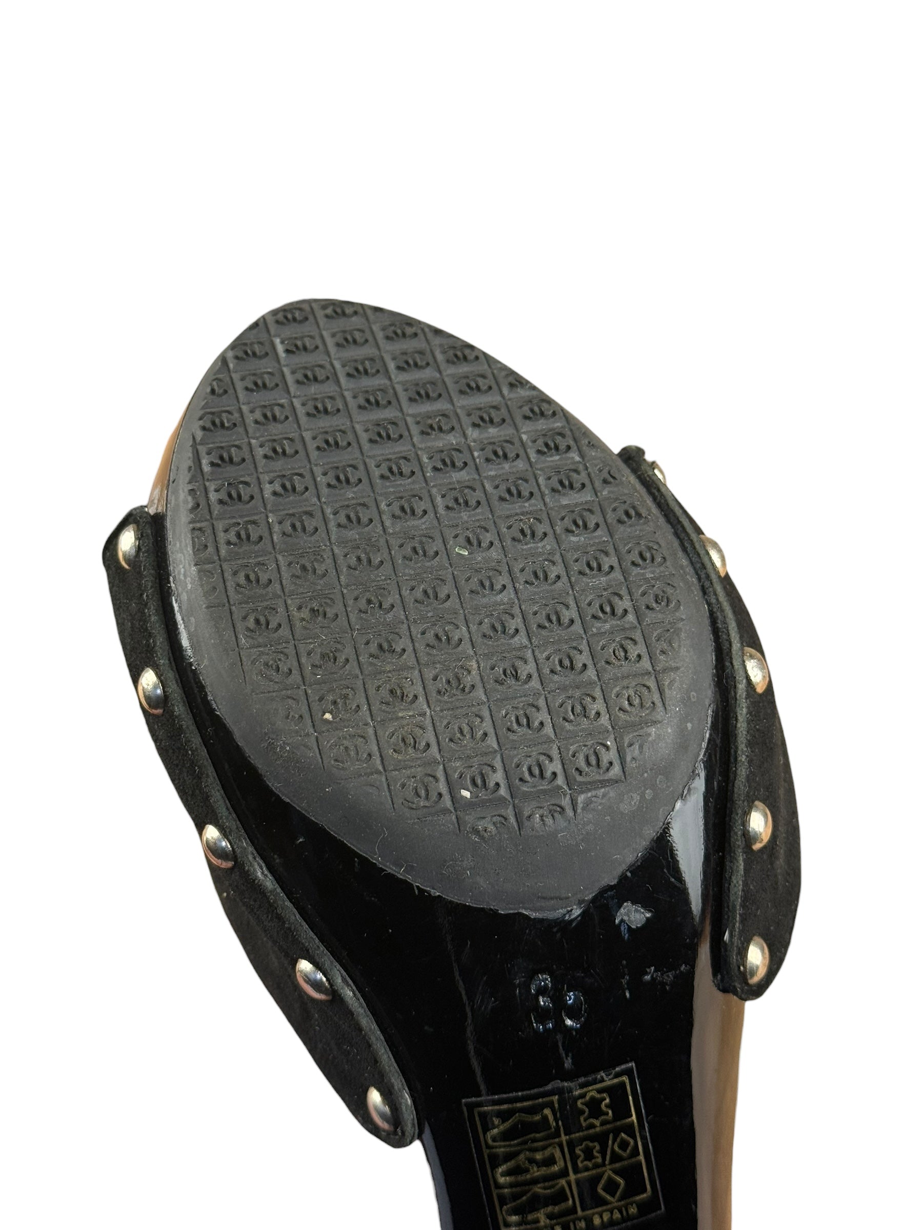 Chanel Y2K Logo Studded Heels