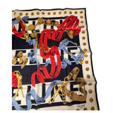 Celine Paris Vintage Equestrain Belt & Chain Motif Scarf
