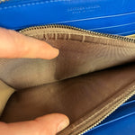 Bottega Veneta Intrecciato Long Wallet Blue