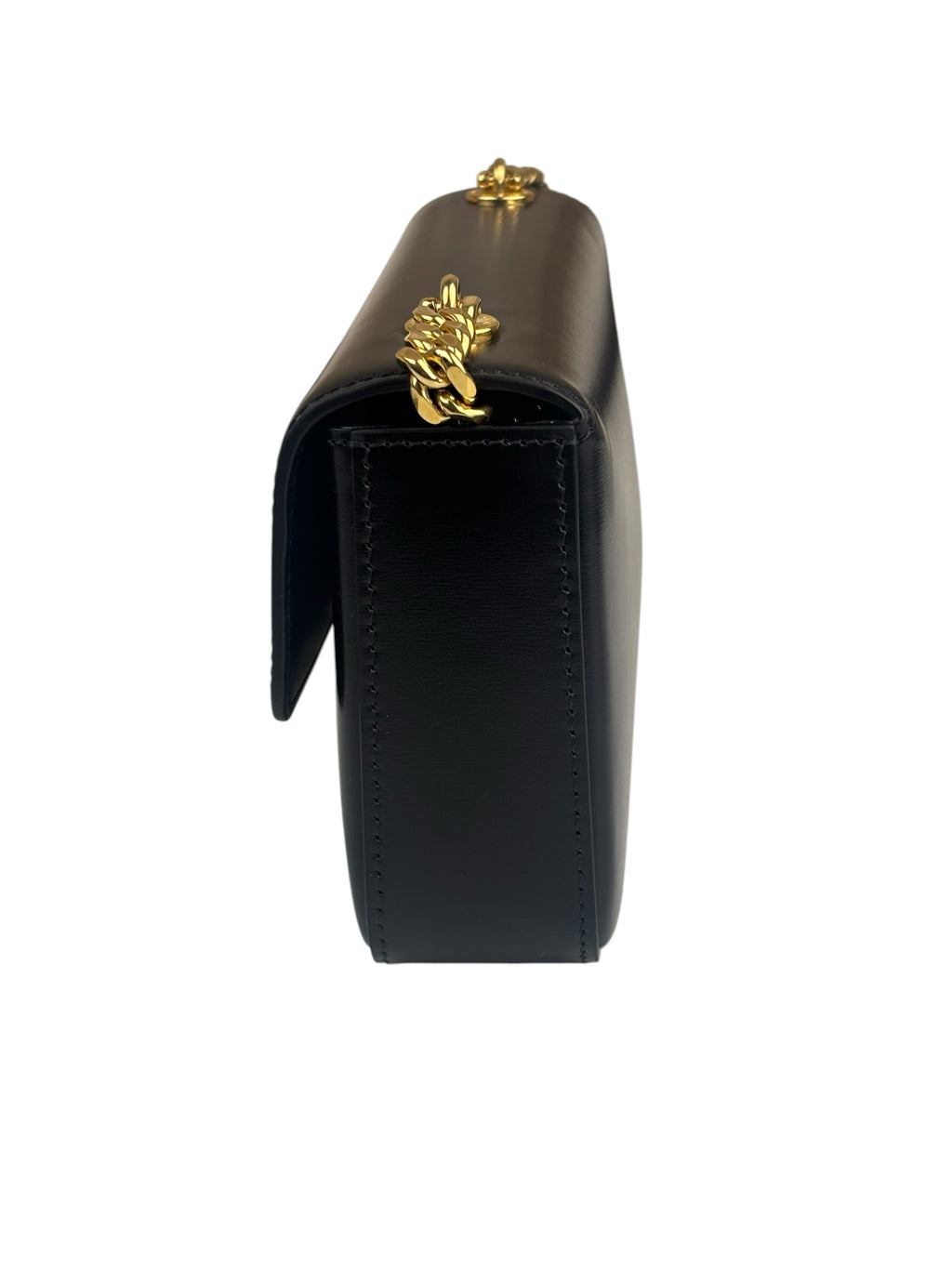 Celine Black Calfskin Claude Flap Chain Bag