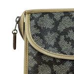 Yves Saint Lauren Vintage Gray Giraffe Printed Leather Clutch