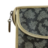 Yves Saint Lauren Vintage Gray Giraffe Printed Leather Clutch