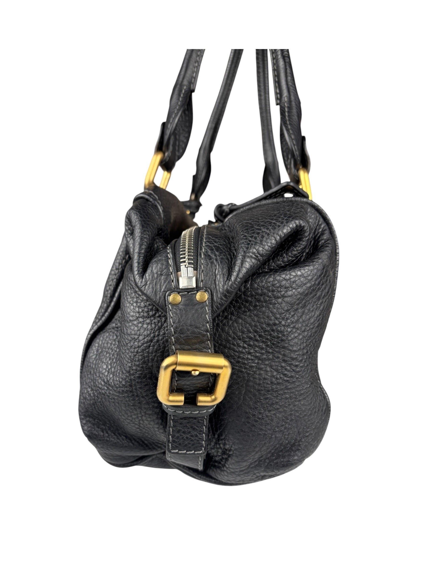 Chloe Black Leather Paddington Shoulder Bag