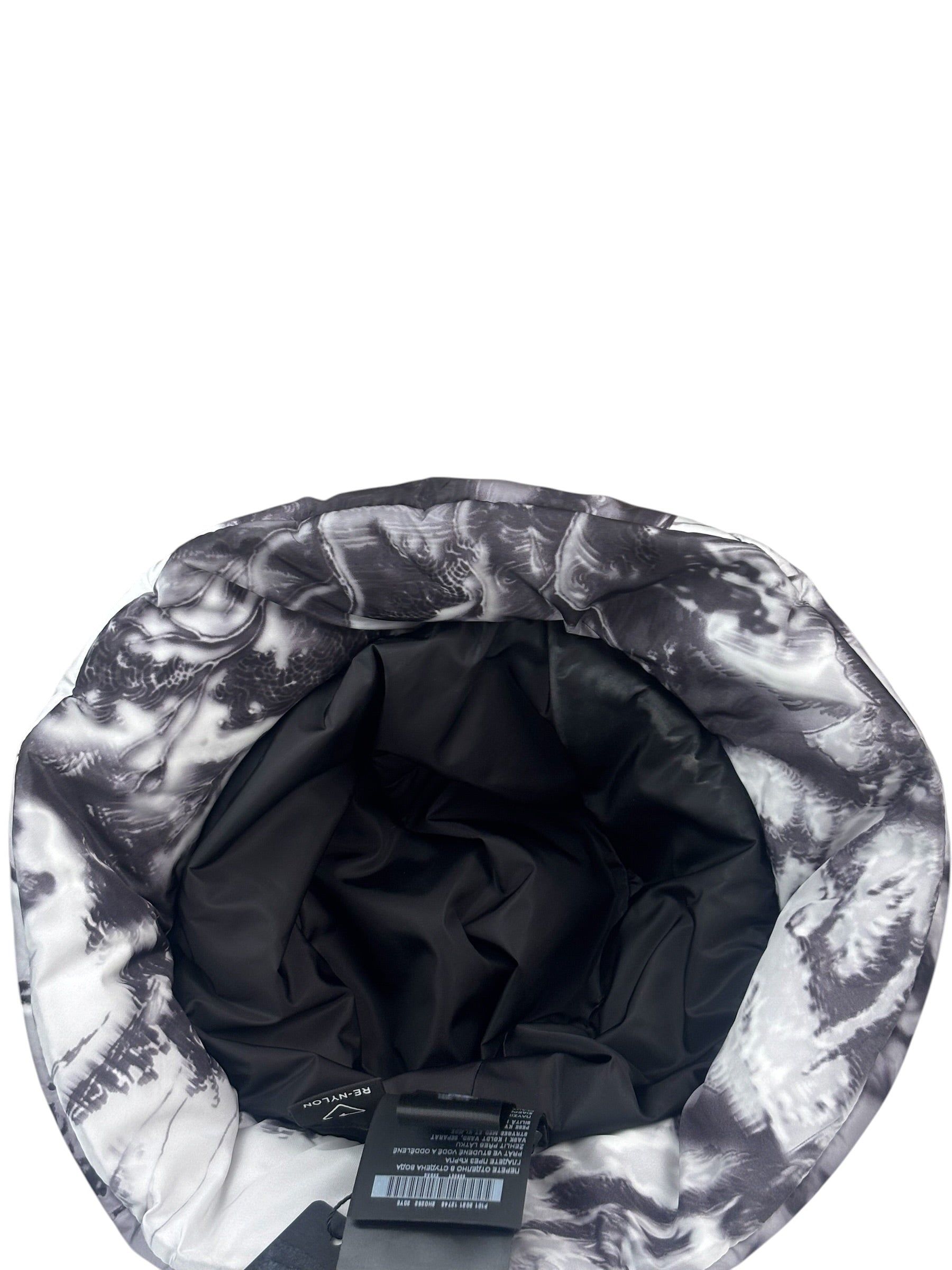 Prada Grey/Black Padded Re-Nylon Bucket Hat