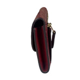 Coach Cherry Shimmery Red Long Flap Wallet