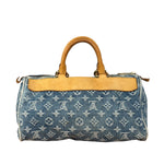 Louis Vuitton Vintage Denim Leather Trim Monogram Neo Speedy 30