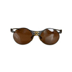 Chanel Steampunk Oval Gold Logo Sunglasses