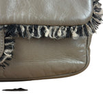 Chanel Taupe Leather Funny Tweed Fringe Flap Bag 2010