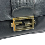 Fendi Black Leather Maxi Baguette