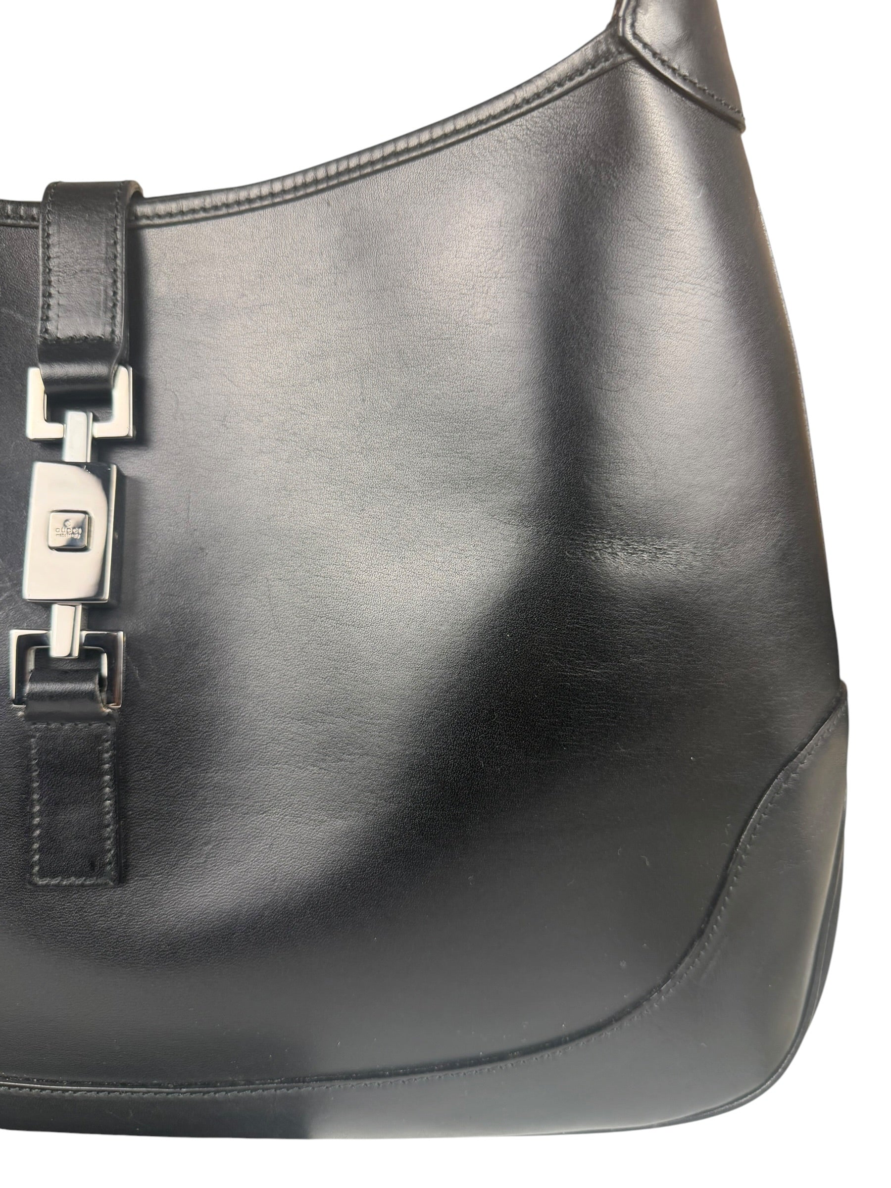 Gucci Black Leather Jackie Hobo Bag