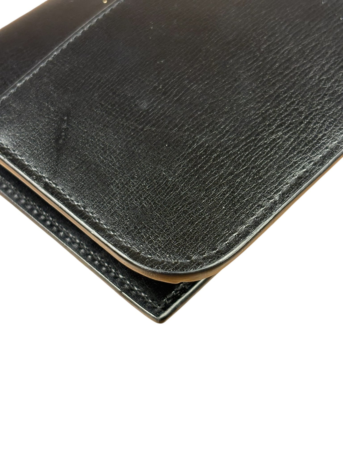 YSL Black Leather Cassandre Shoulder Bag