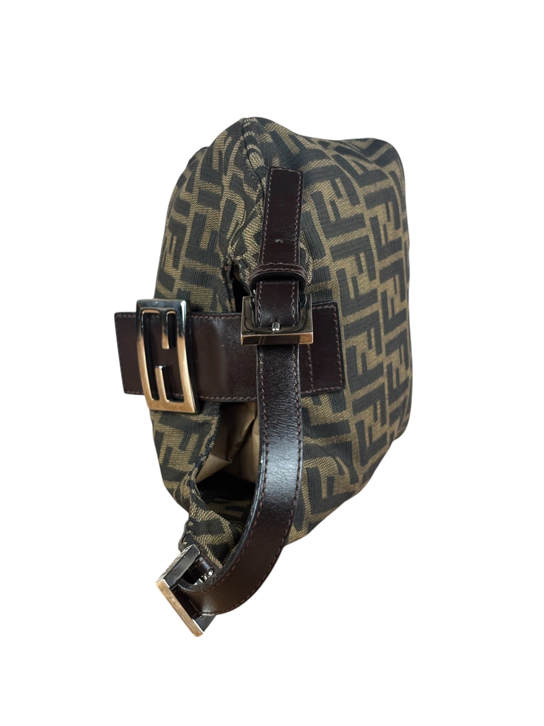 Fendi Zucca FF Mamma Baguette Shoulder Bag