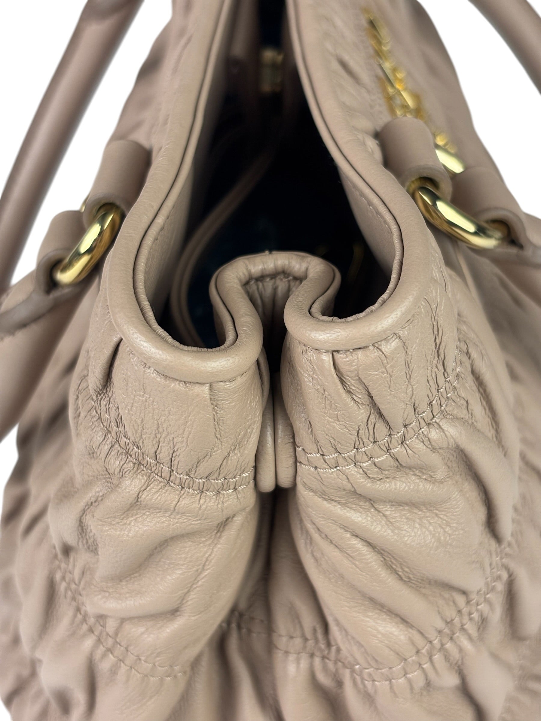 Prada Blush Pink  Gaufre Nappa Leather Two-Way Bag