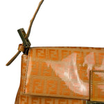 Fendi Vintage Orange Zucca Mamma FF Monogram Baguette