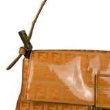 Fendi Vintage Orange Zucca Mamma FF Monogram Baguette