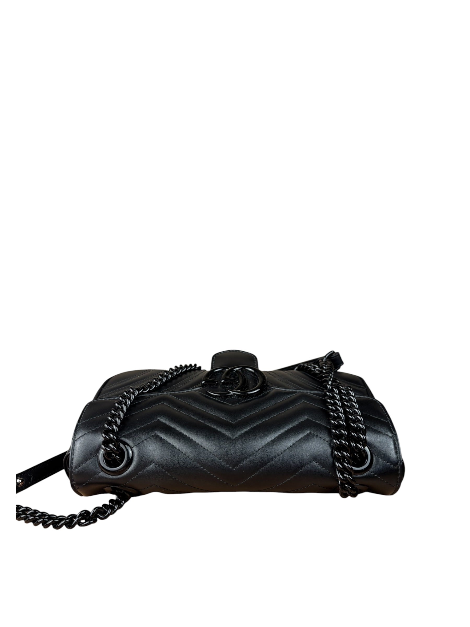 Gucci Black GG Marmont Small Shoulder Bag