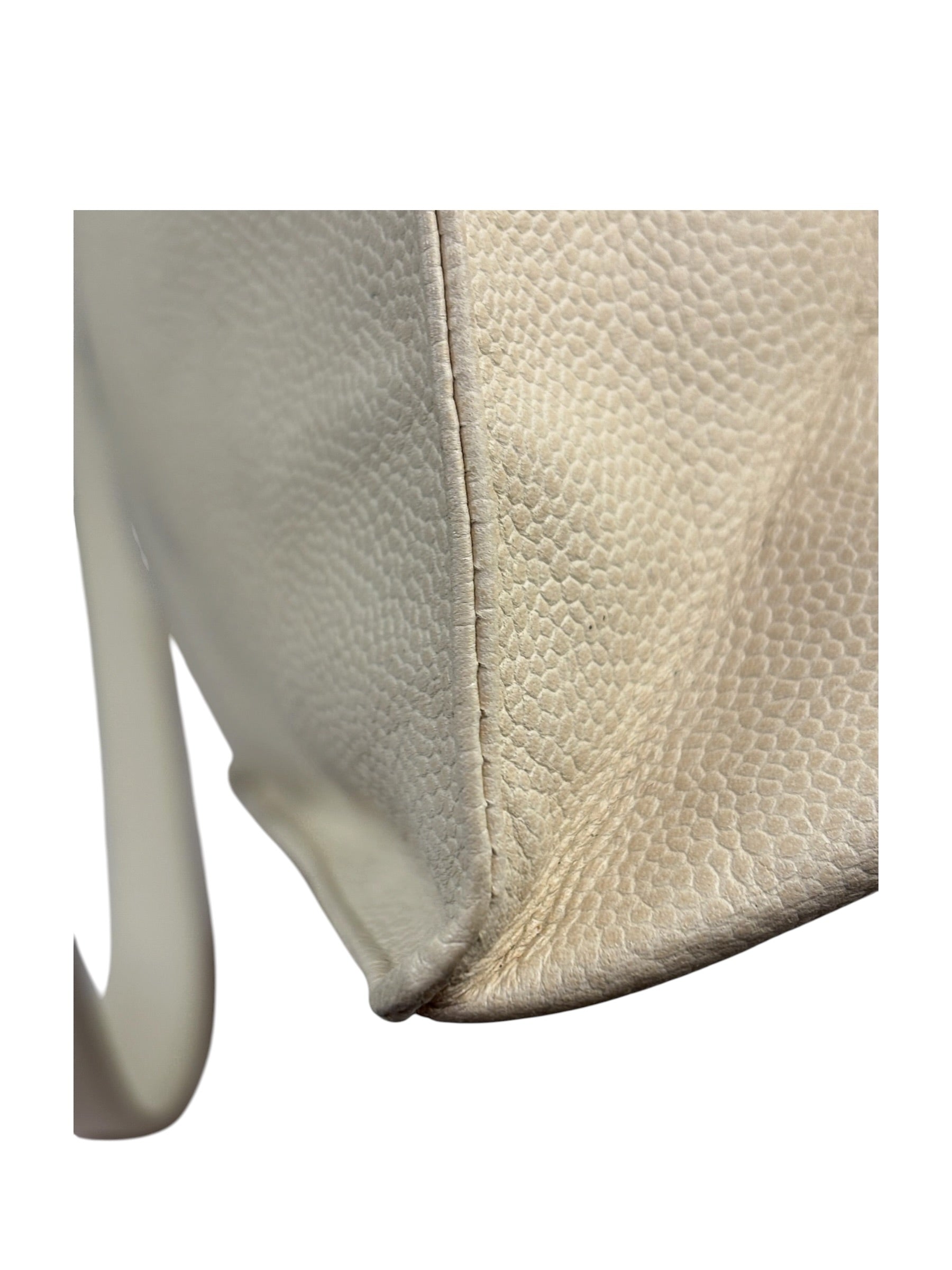Chanel Vintage Beige Leather Timeless Tote 1996