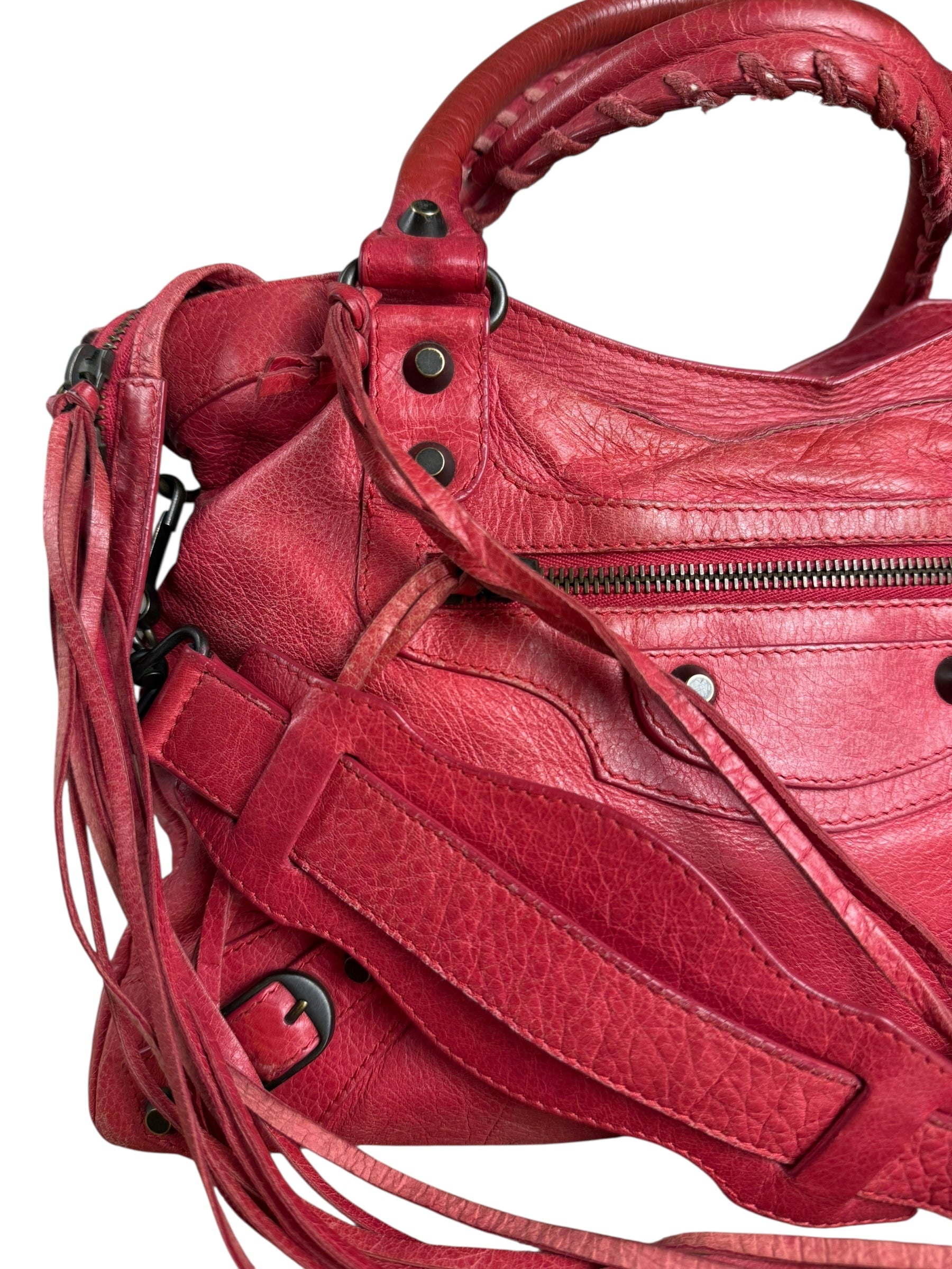 Balenciaga Red Le City Bag S