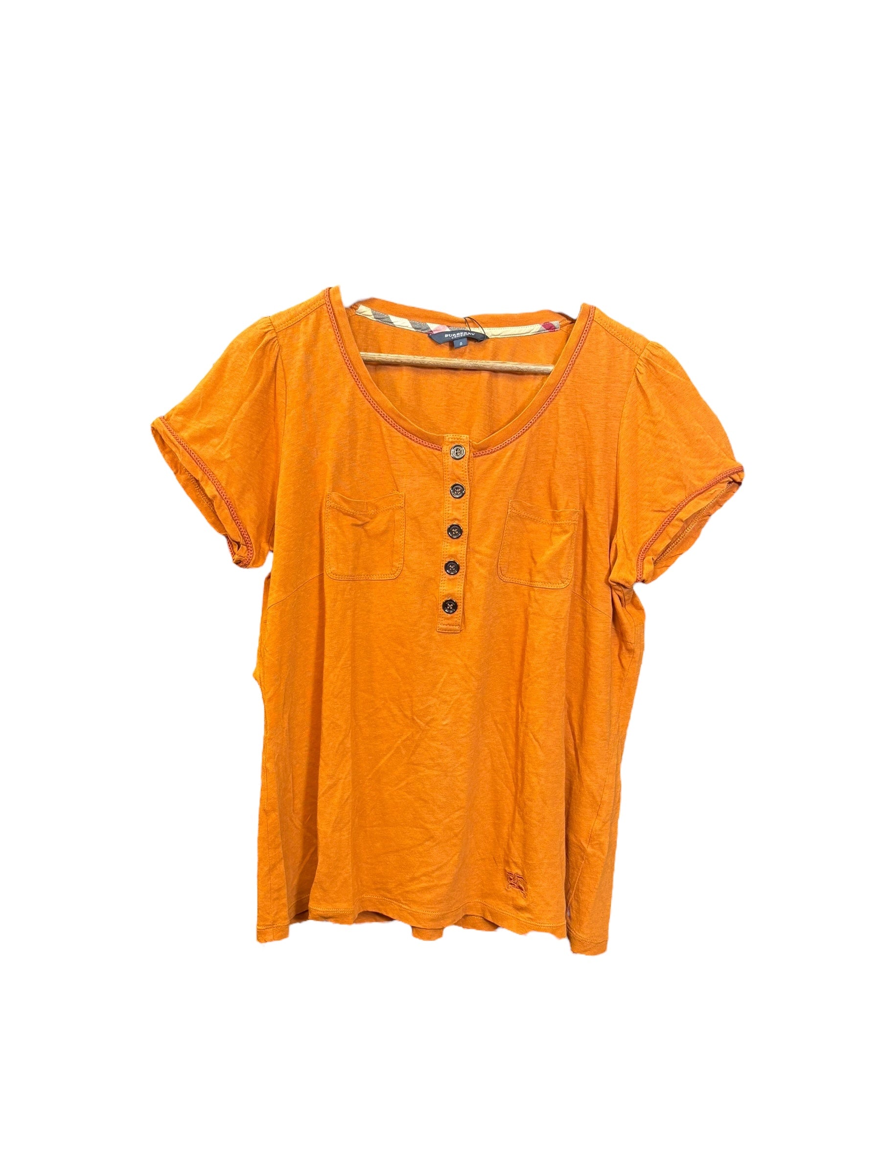 Burberry Vintage Orange Henley Top