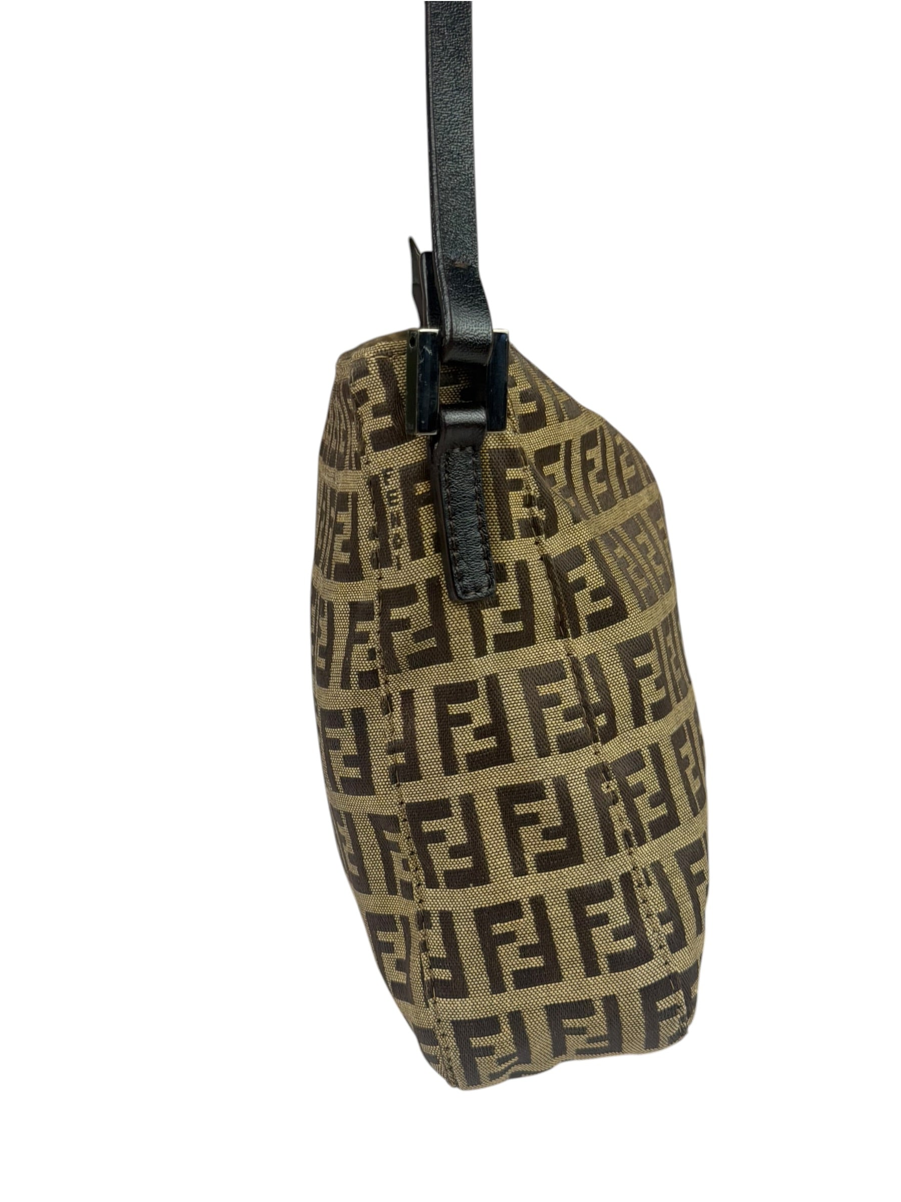 Fendi Vintage Brown Zucca Shoulder Bag
