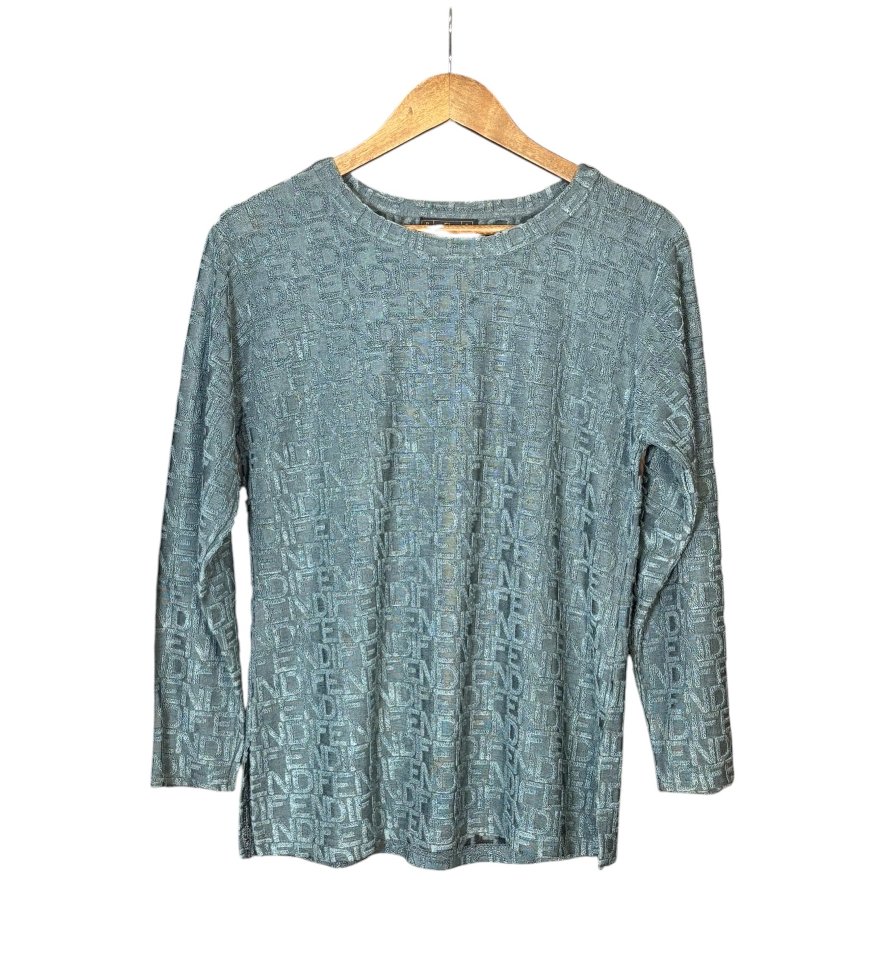 Fendi Vintage Dark Grey Logo Sweater