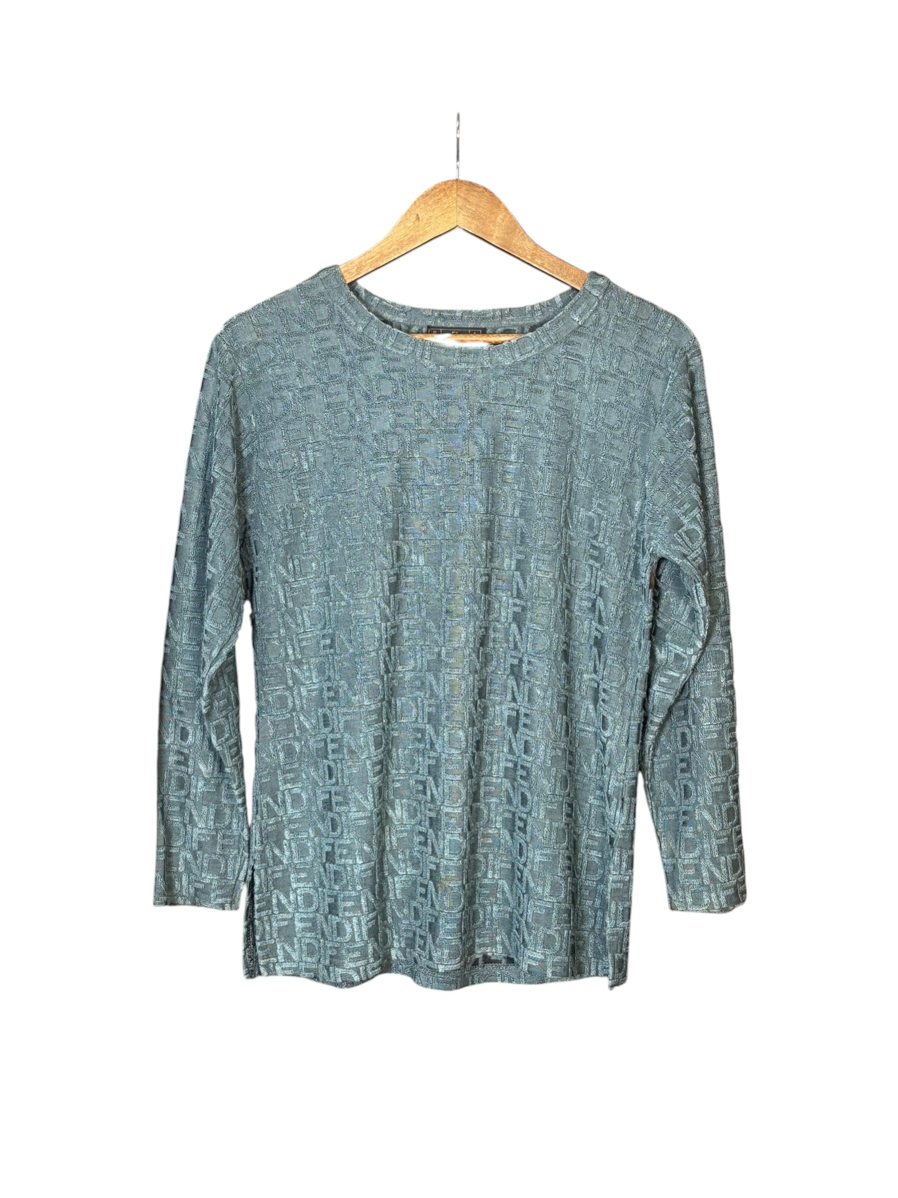 Fendi Vintage Dark Grey Logo Sweater