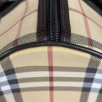 Burberry Leather Trim House Check Small Speedy Handbag