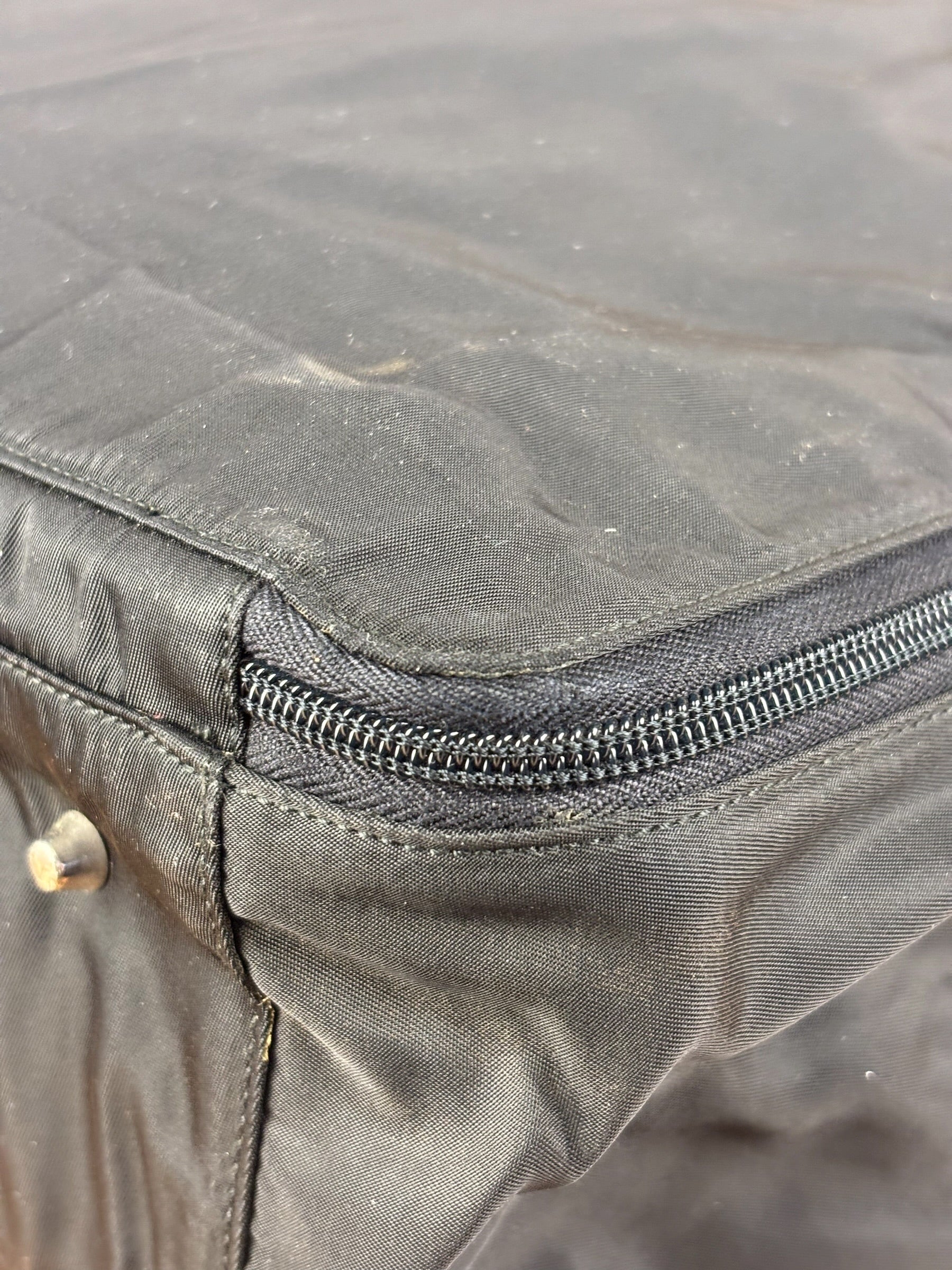 Prada Vintage Black Tessuto Nylon Travel Bag