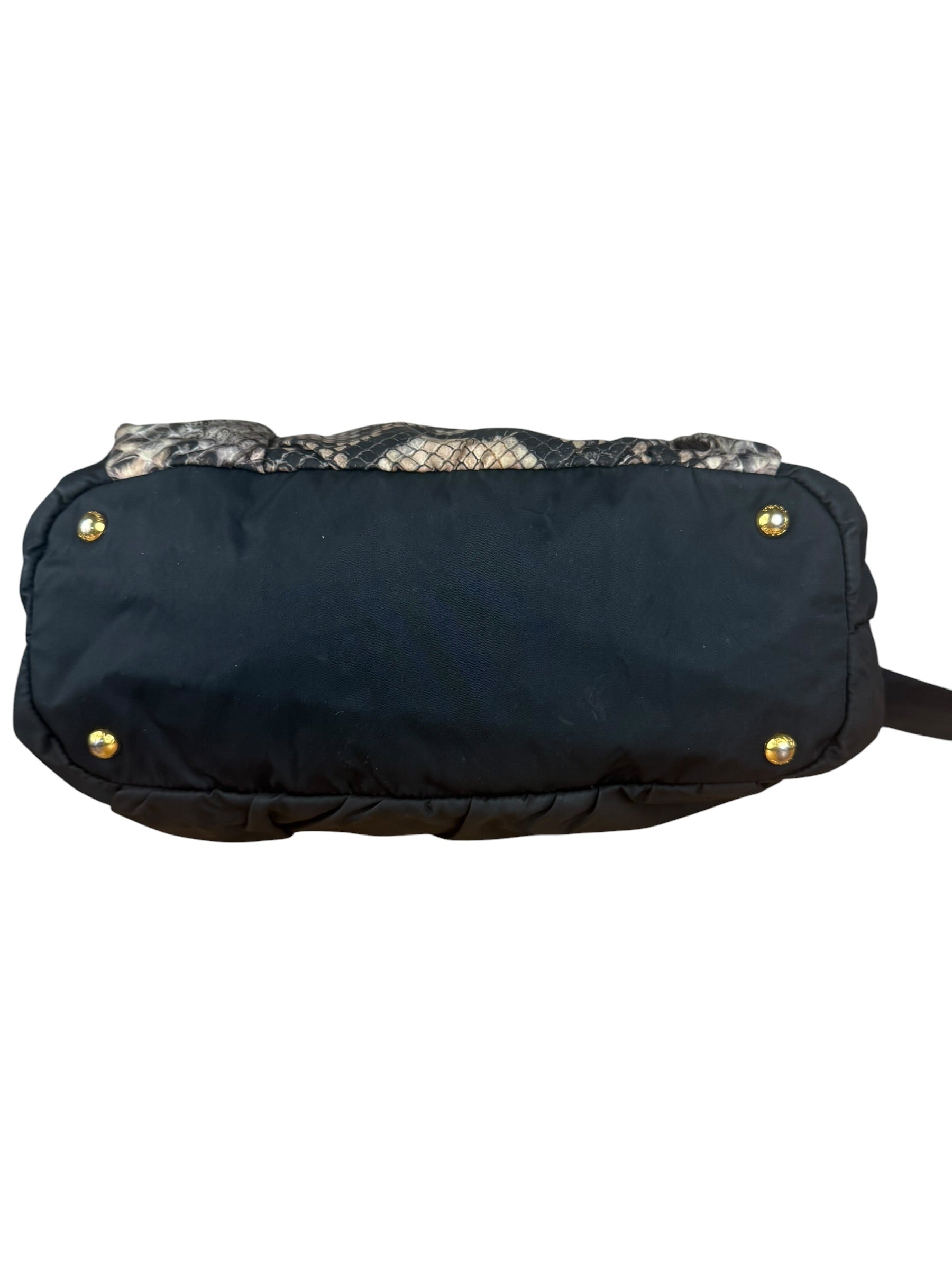 Prada Vintage Snake Print Nylon 2Way Bag