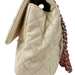 Chanel Quilted Caviar Ivory/Pink Ombre Jumbo Flap 2013