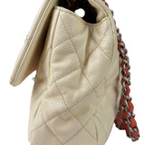 Chanel Quilted Caviar Ivory/Pink Ombre Jumbo Flap 2013