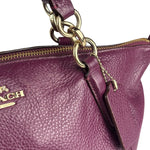 Coach Purple Pebbled Leather Small Kelsey Satchel Two-Way Bag