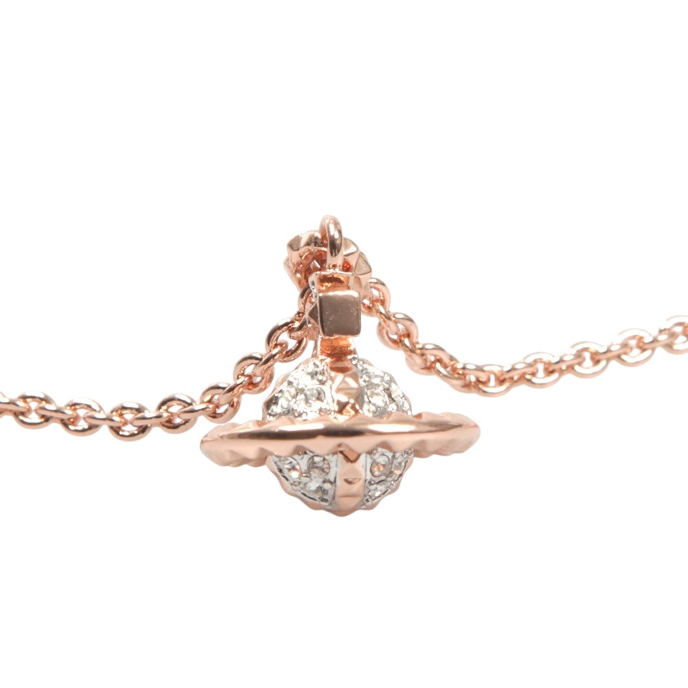 Vivienne Westwood Rose Gold 3D Orb Necklace