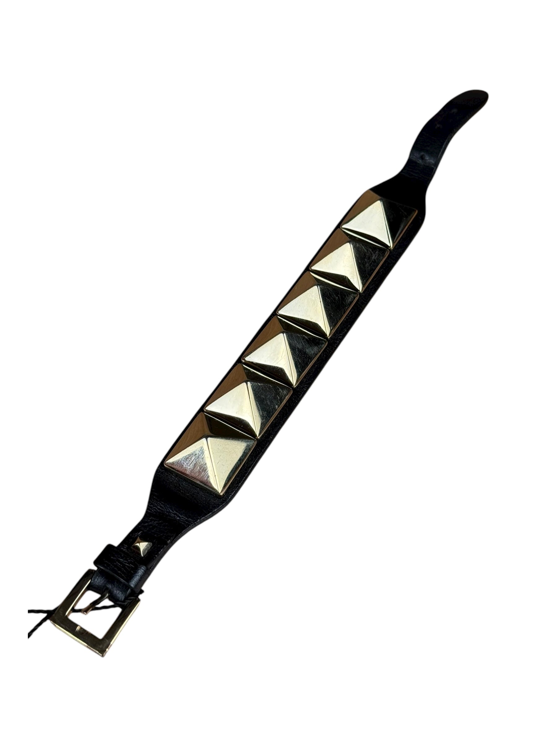 Valentino Stud Pyramid Leather Bracelet