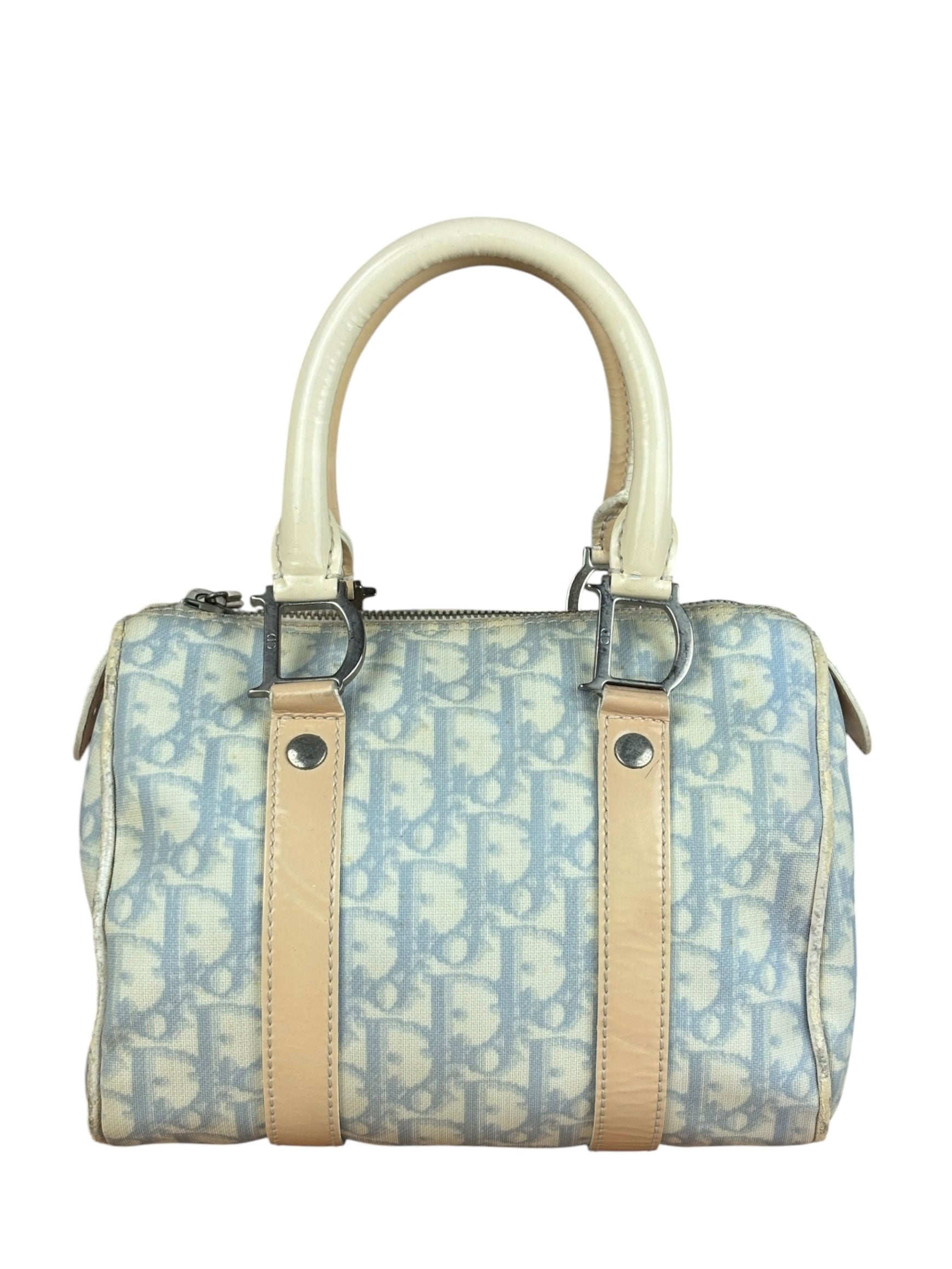 Christian Dior Vintage Trotter Canvas Mini Boston Bag