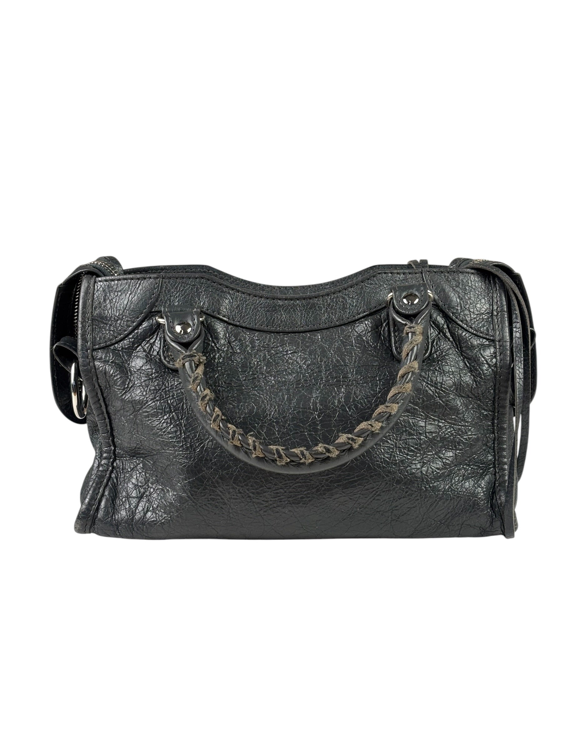 Balenciaga Grey Calfskin Mini Le City Bag