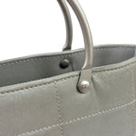 Chanel Silver Nylon Quilted Vintage Mini Chocolate Bar Tote 1997